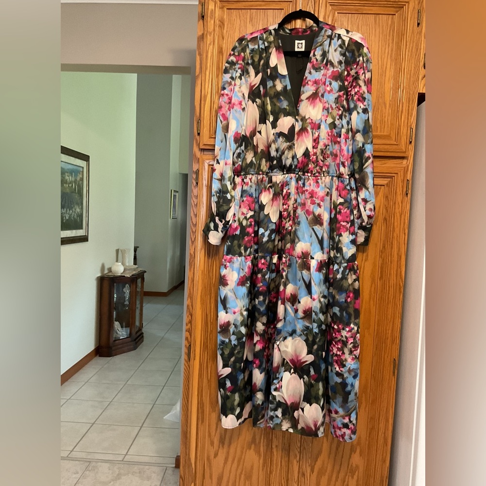 Anne Klein Multicolor Floral Maxi Dress